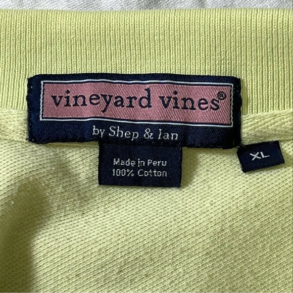 Vineyard Vines by Shep & Ian Golf Polo Shirt Pale Green Whale Logo Size XL - Picture 7 of 7